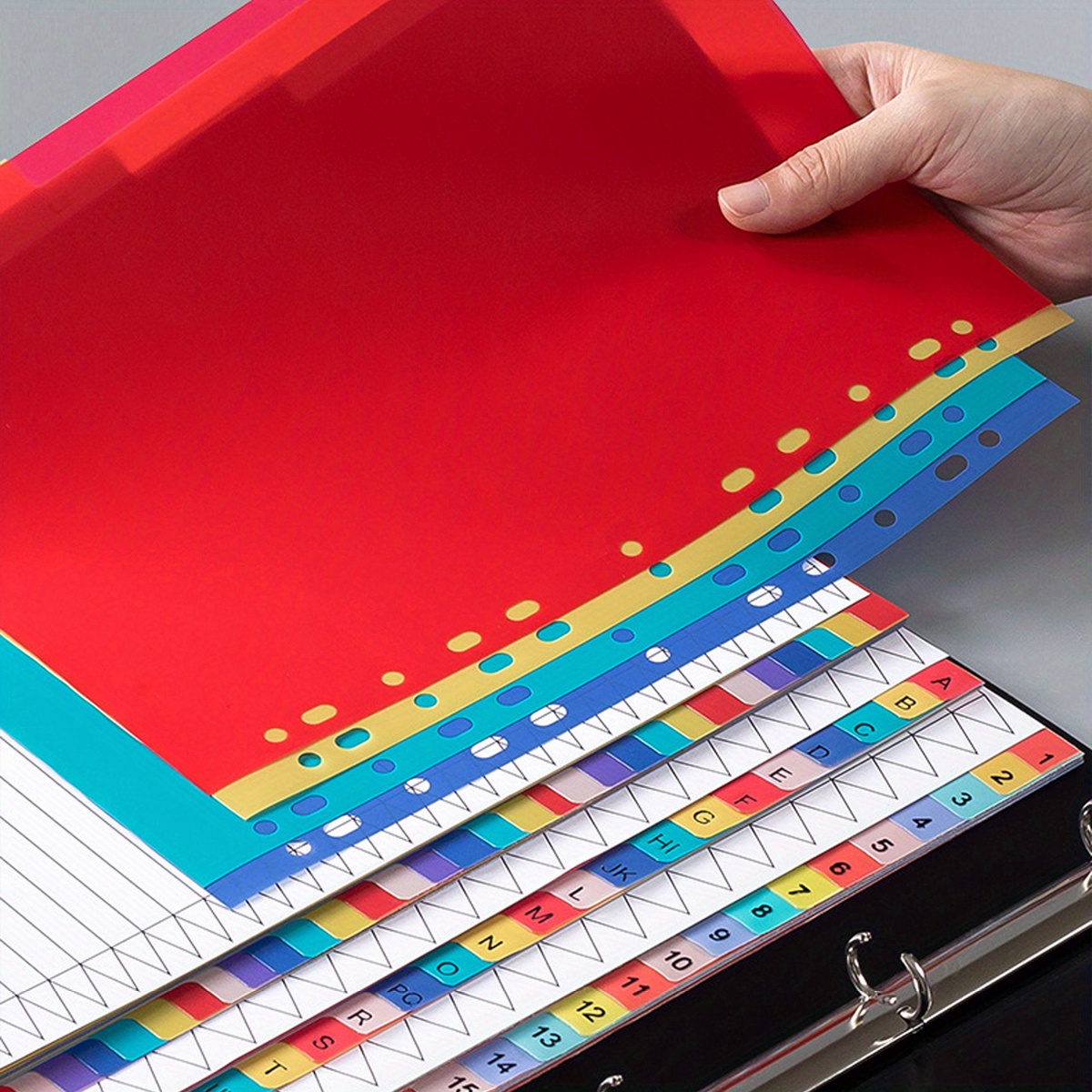 A4 Letter Multicolor Number Index Divider Sheets Office - Temu