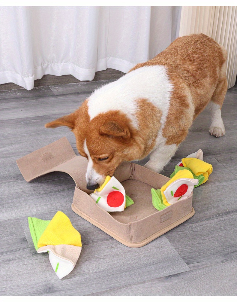 Pizza Box Shape Educational Dog Toy Slow Feeder Dog Toy For Dog  Entertainment And Sniffing Training - Temu