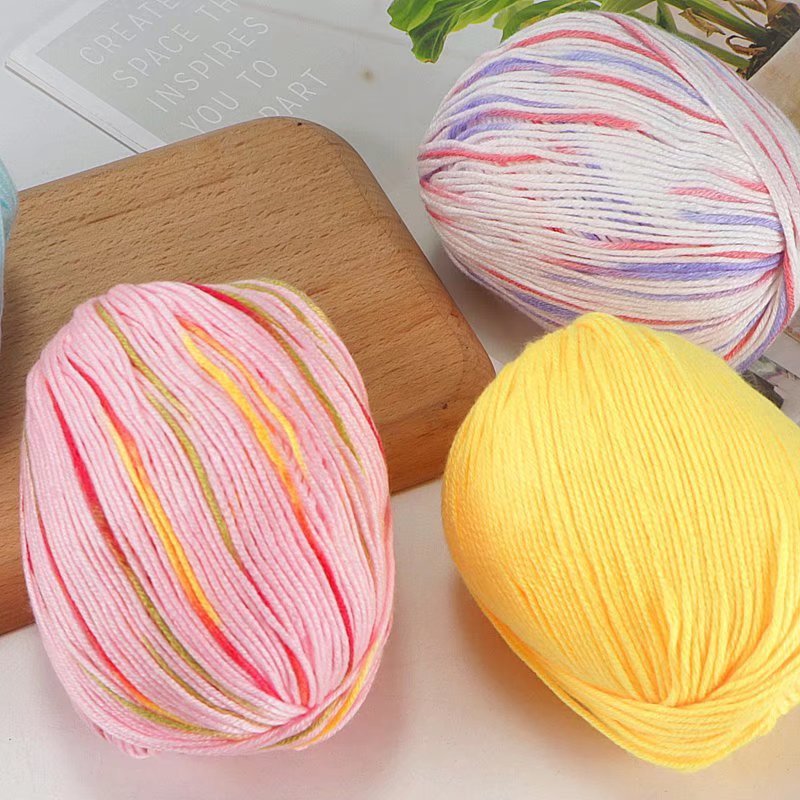 42 Colours Baby Natural Knitting wool Crochet Soft Bamboo Milk Cotton Yarn  Tool