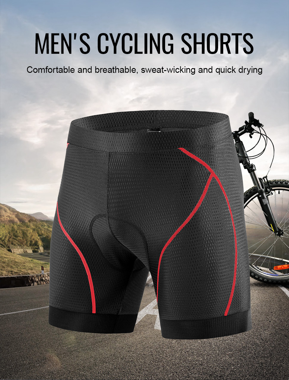 Mens cycling padded store underwear