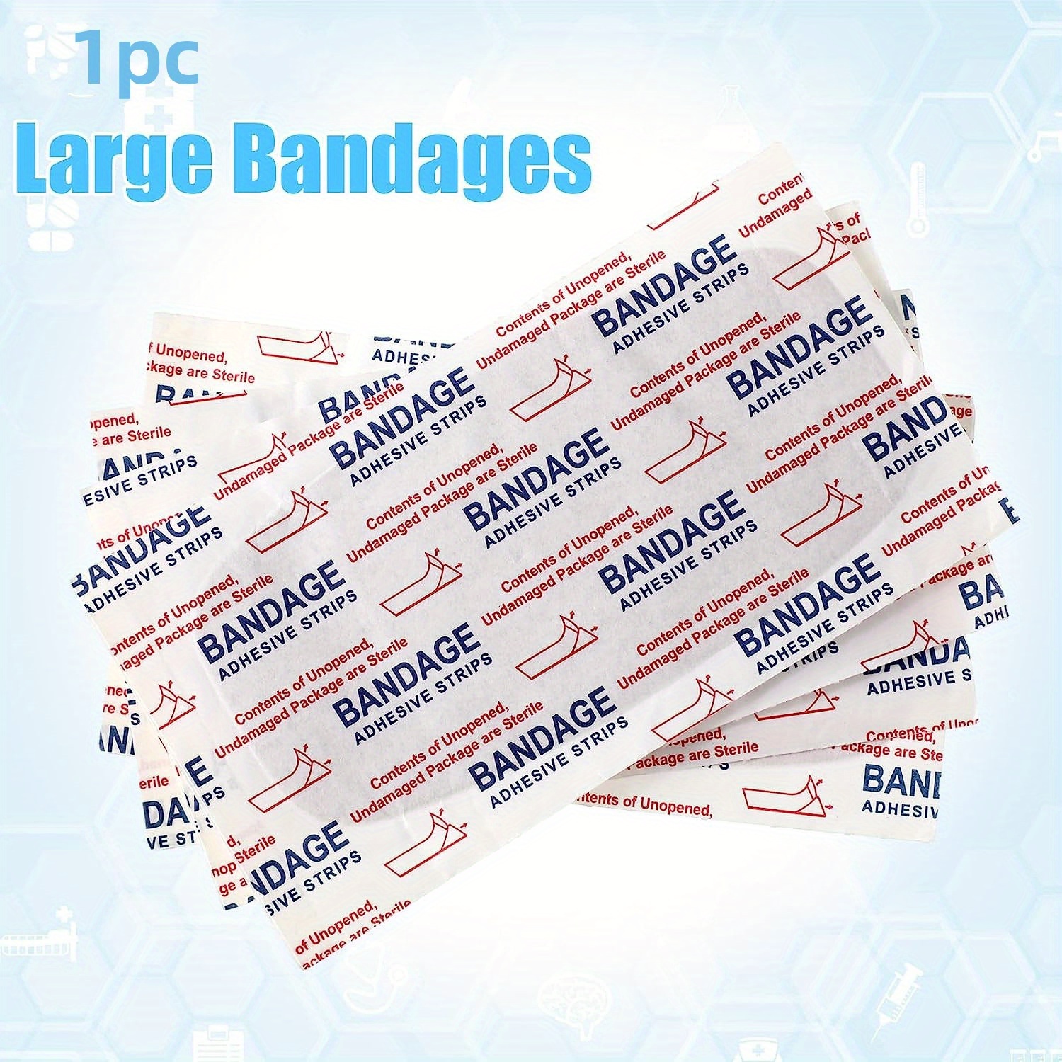  Care Science Fabric Adhesive Bandages, 100 ct Assorted Sizes   Flexible + Breathable Protection Helps Prevent Infection for First Aid and  Wound Care : Health & Household