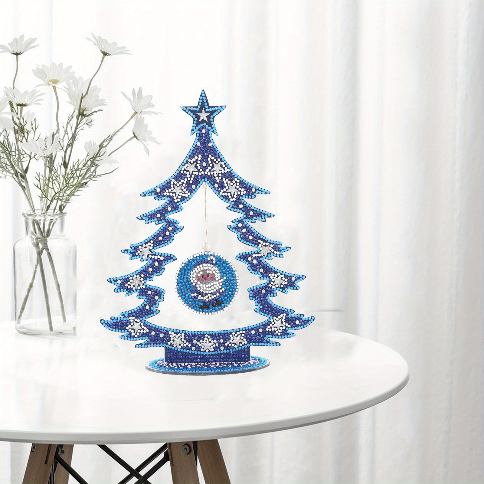 Special Shape Diamond Art Table Decor Xmas Tree for Home Office