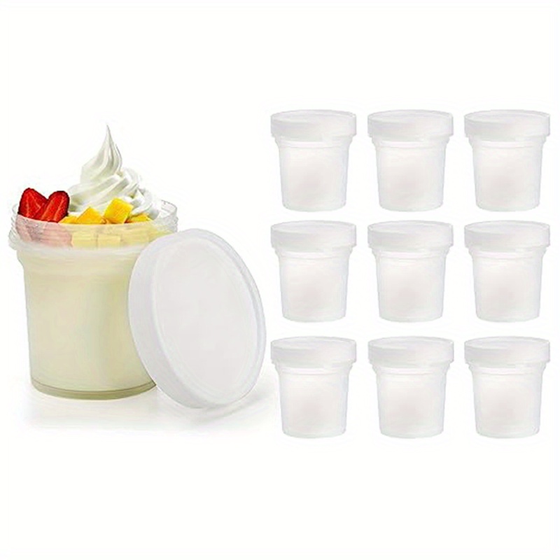 Ice Cream Cups/cake Cups With Lids Mini Containers Pudding - Temu