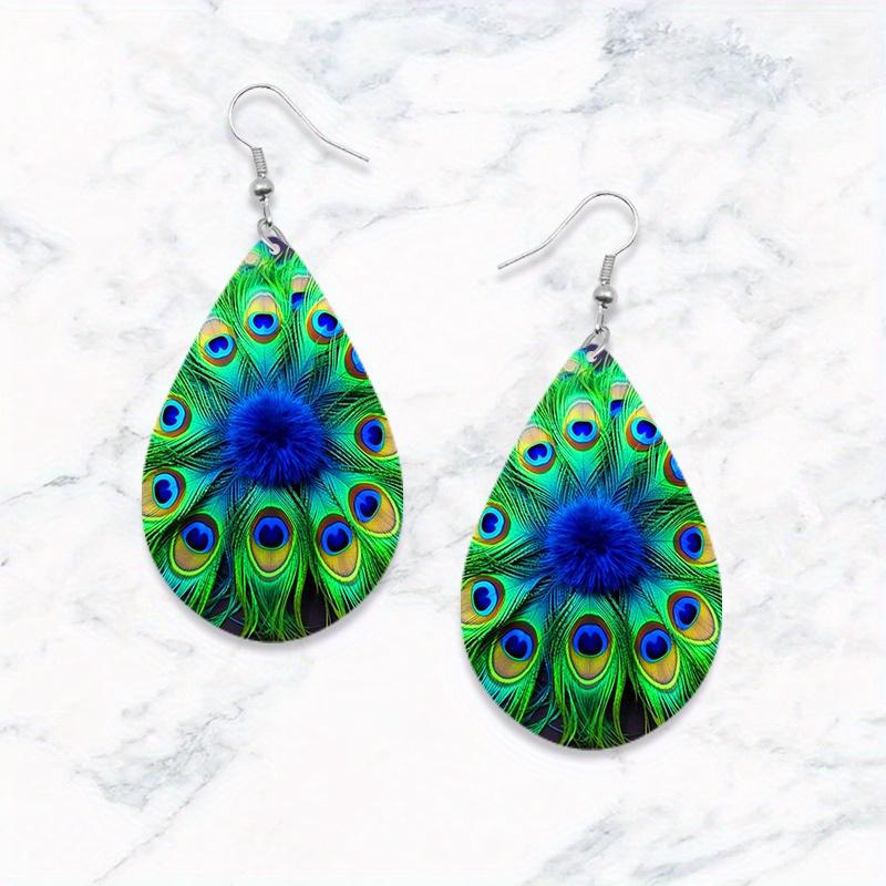 Quilling hot sale peacock earrings