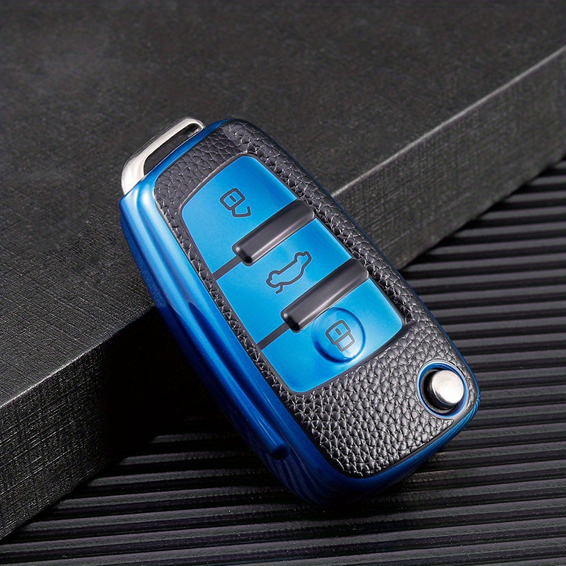 Tpu Car Flip Key Cover Key Case Fob Shell Holder Protector - Temu