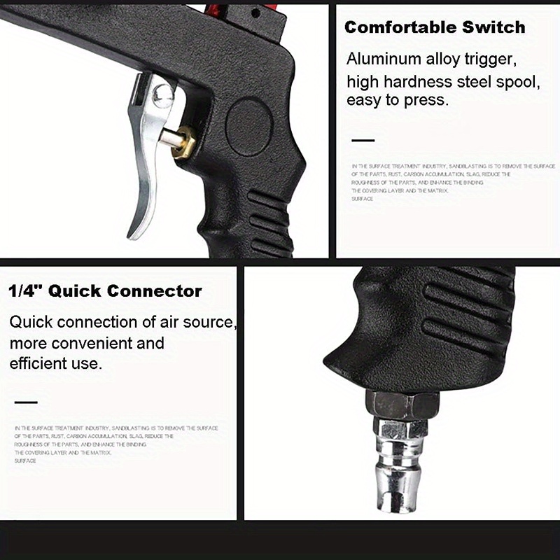 90PSI Pistola Sabbiatrice Regolabile, Sabbiatura Ad Aria Piccola Regolabile  Gravitazionale Portatile Derusting Spray Sabbiatura - Temu Italy