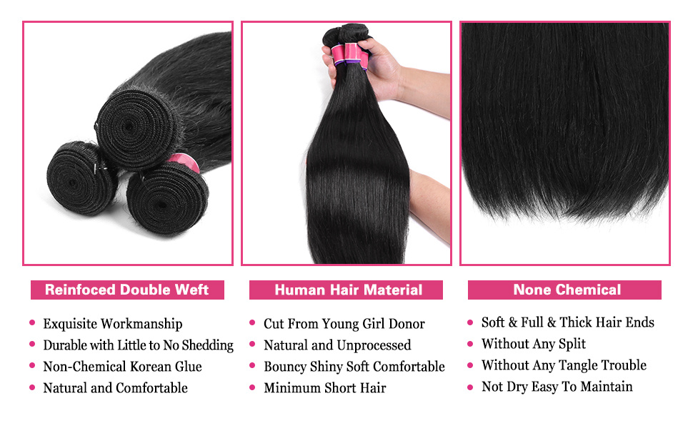 100     hair straight weave bundles human hair 3 bundles deals details 3