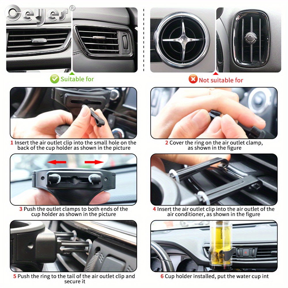 1pc Porte gobelet Universel Pour Voiture Ceyes Support De - Temu