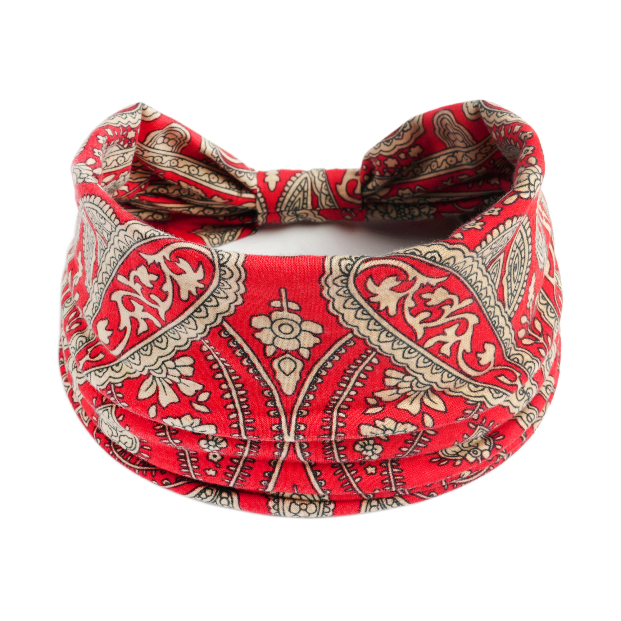 Bandeau motif bandana rouge