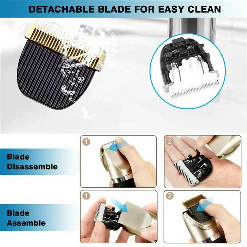 Electric Hair Clipper Professional Electric Hair Trimmer For Men Hair Cutting Machine Rechargeable Barber Hair Cutting Grooming Tools For Pets details 5