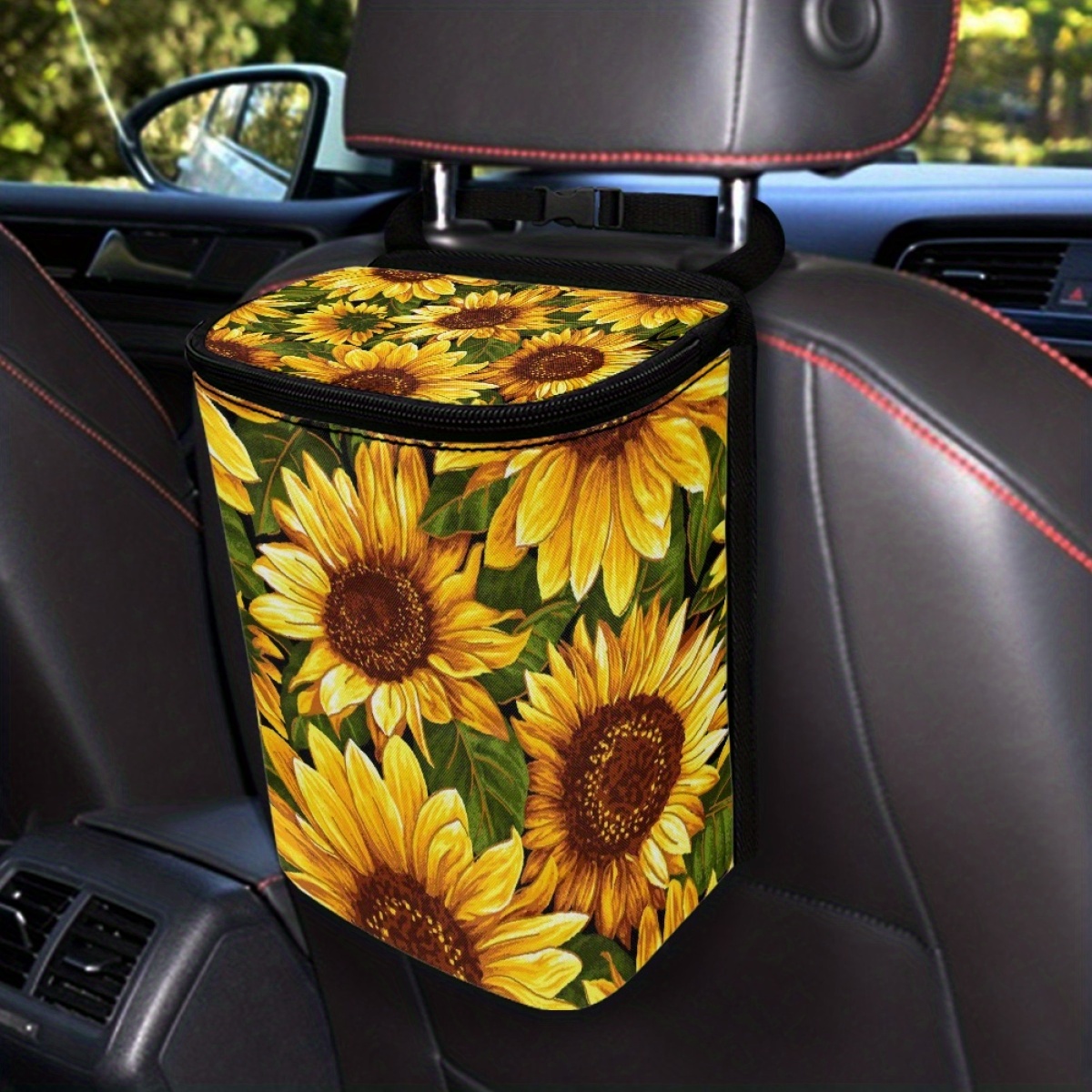 Waterproof Trash Bag Cars Sunflower Skull Printed Hanging - Temu