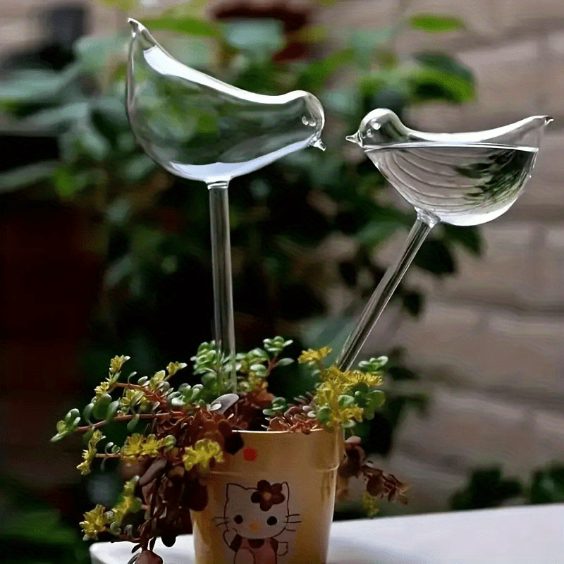 Piquets d'arrosage pour plantes en forme d'oiseau Auto-abreuvoir