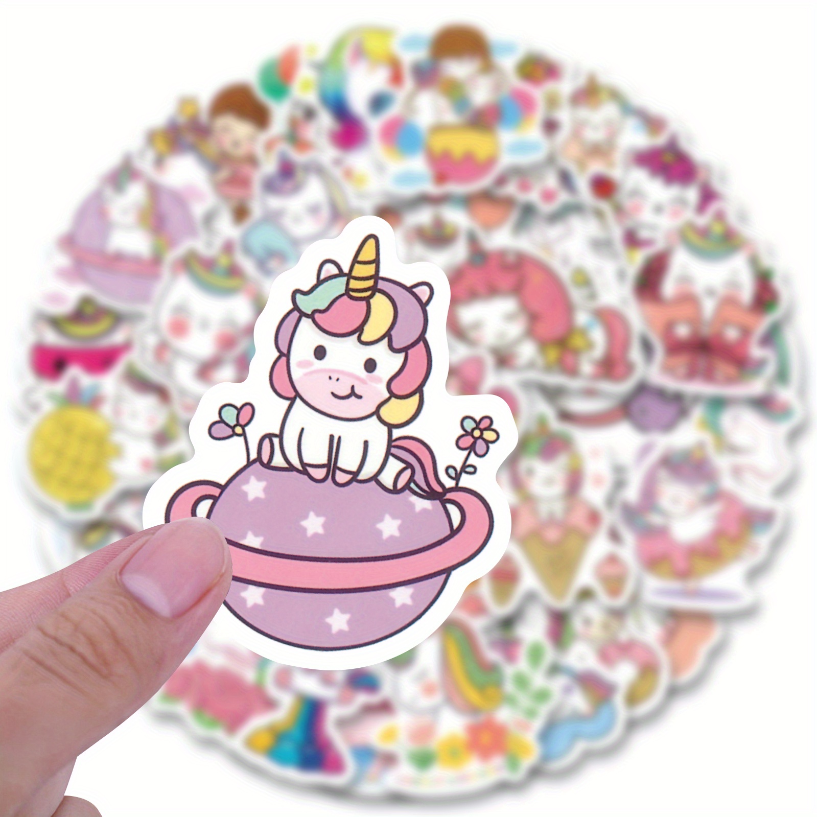 Cute Vinyl Unicorn Stickers For Kids Girly Sticker For - Temu