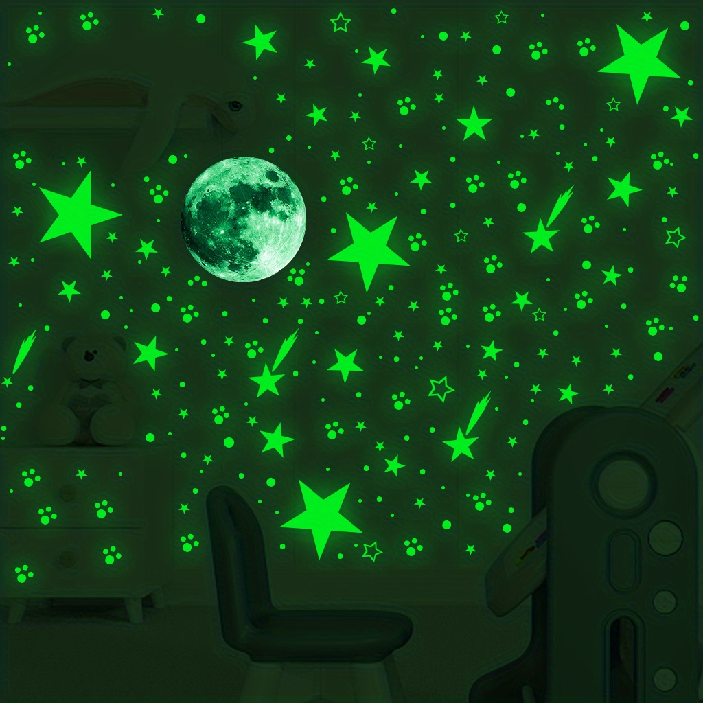 Glow In The Dark Stars Ceiling Wall Sticker Glow In The Dark - Temu Mexico