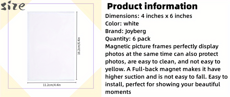 Magnetic Picture Frame Magnetic Frame With White Border - Temu