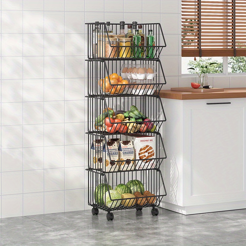 Kitchen Shelf Floor Multi-Layer Vegetable Rack Household