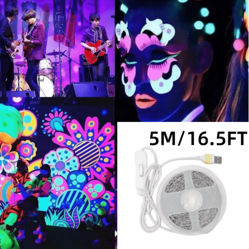 1pc 36W LED Black Light, Black Lights For Glow Party, Blacklight With Plug,  Each Light Up 22x22ft, Glow Light For Halloween, Bedroom, Fluorescent Body