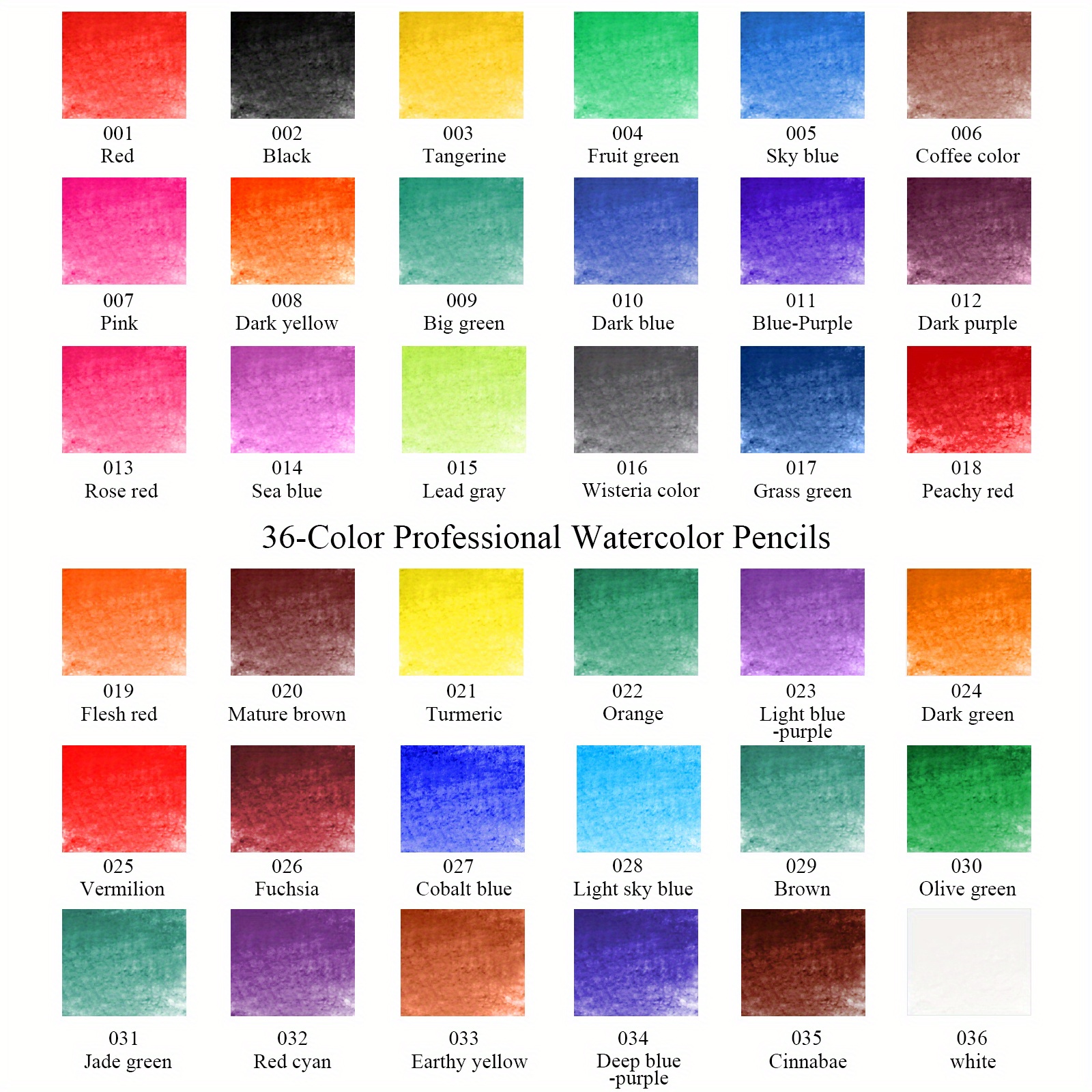 36-Color Watercolor Pencils, Water Color Pencils Set, Artist Drawing Pencils,  Colored Pencils for Adult Coloring