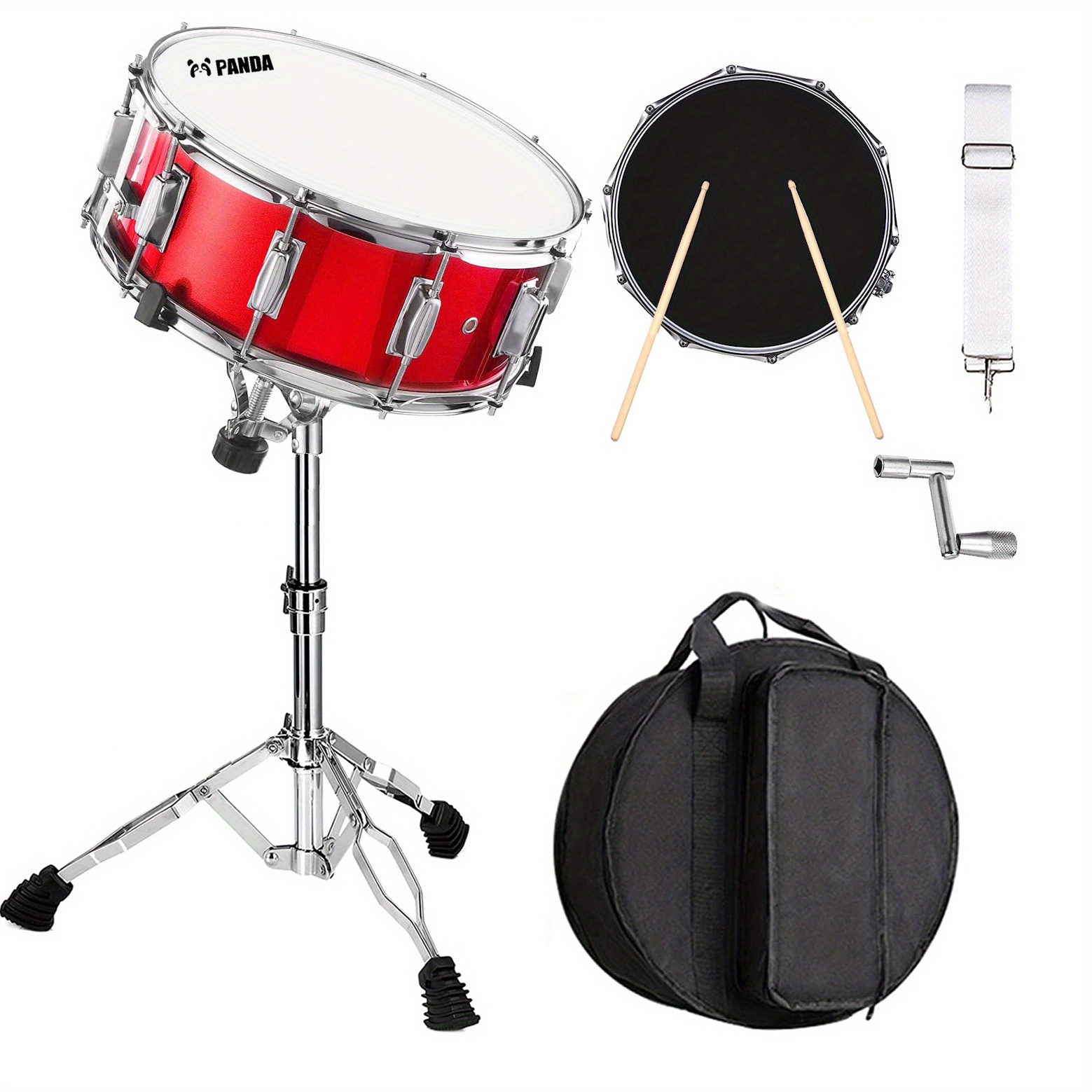 Perfect Snare Drum Set Students: 14x 5.5 Kit Stand Mute Pad