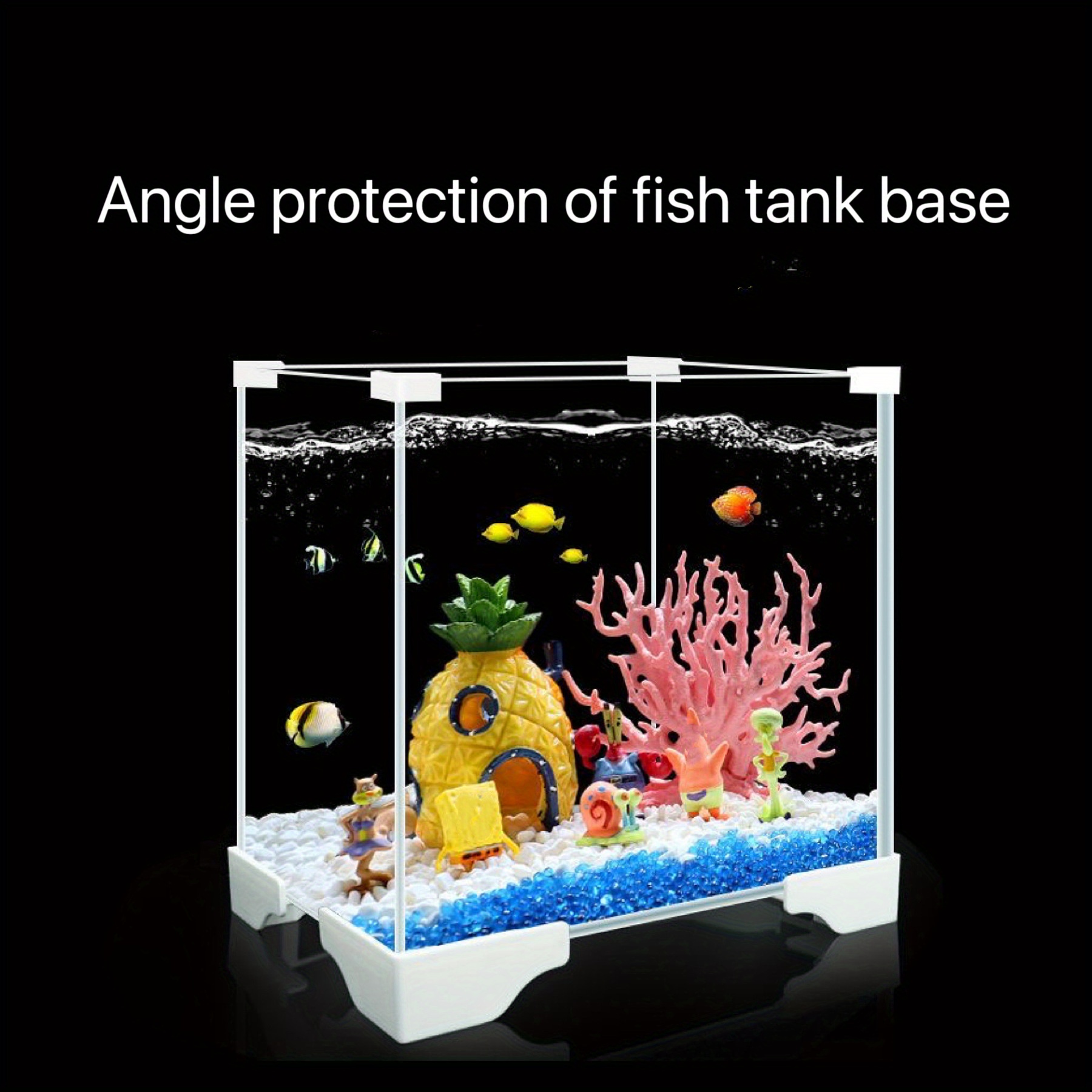 Small Fish Tank Plastic Holder Corner Protector Fish Tank - Temu