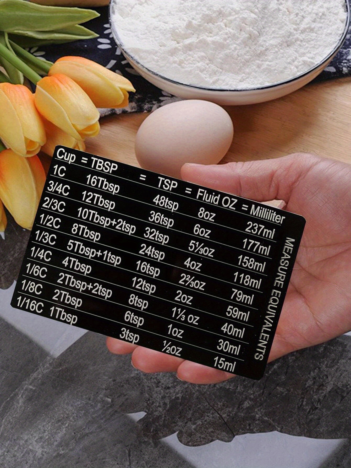 Kitchen Conversion Chart Magnet - Imperial & Metric to Standard