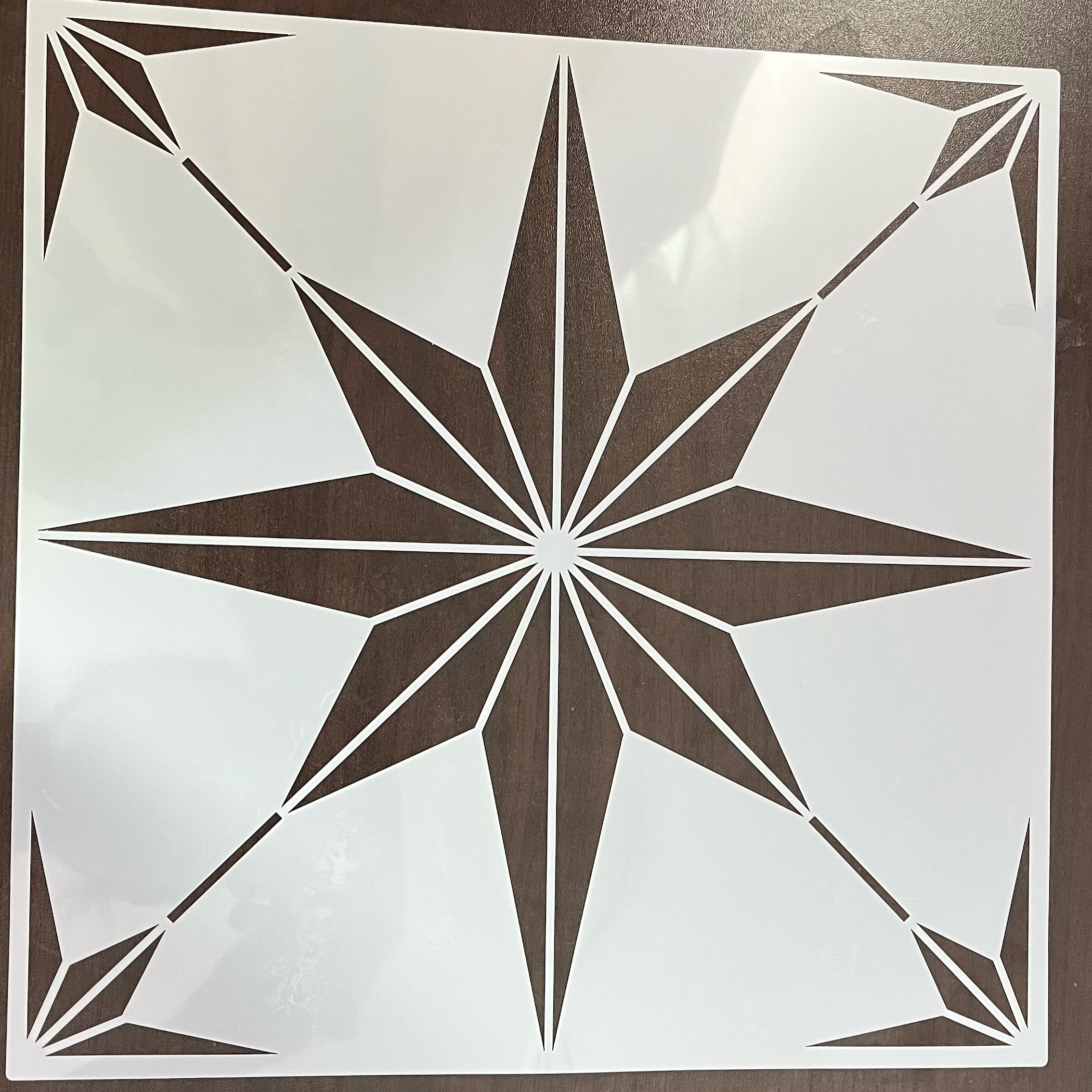 Reusable Geometric Cement Star Stencil for Painting on wood Home Makeover  DIY Decor