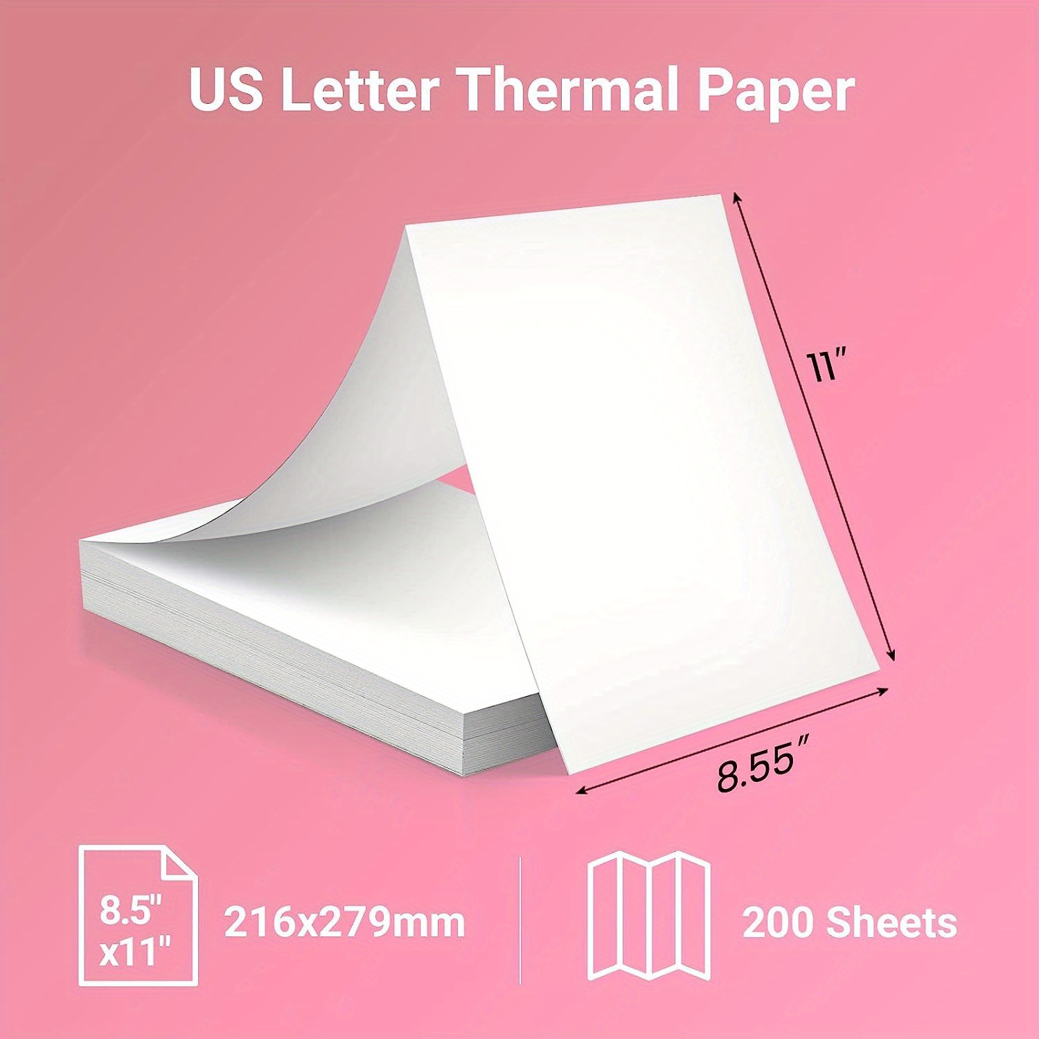 Papier thermique A4 200 feuilles, Compatible avec imprimante