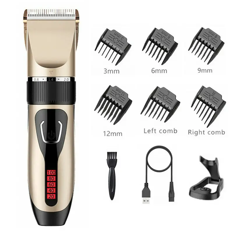 Electric Hair Clipper Professional Electric Hair Trimmer For Men Hair Cutting Machine Rechargeable Barber Hair Cutting Grooming Tools For Pets details 0
