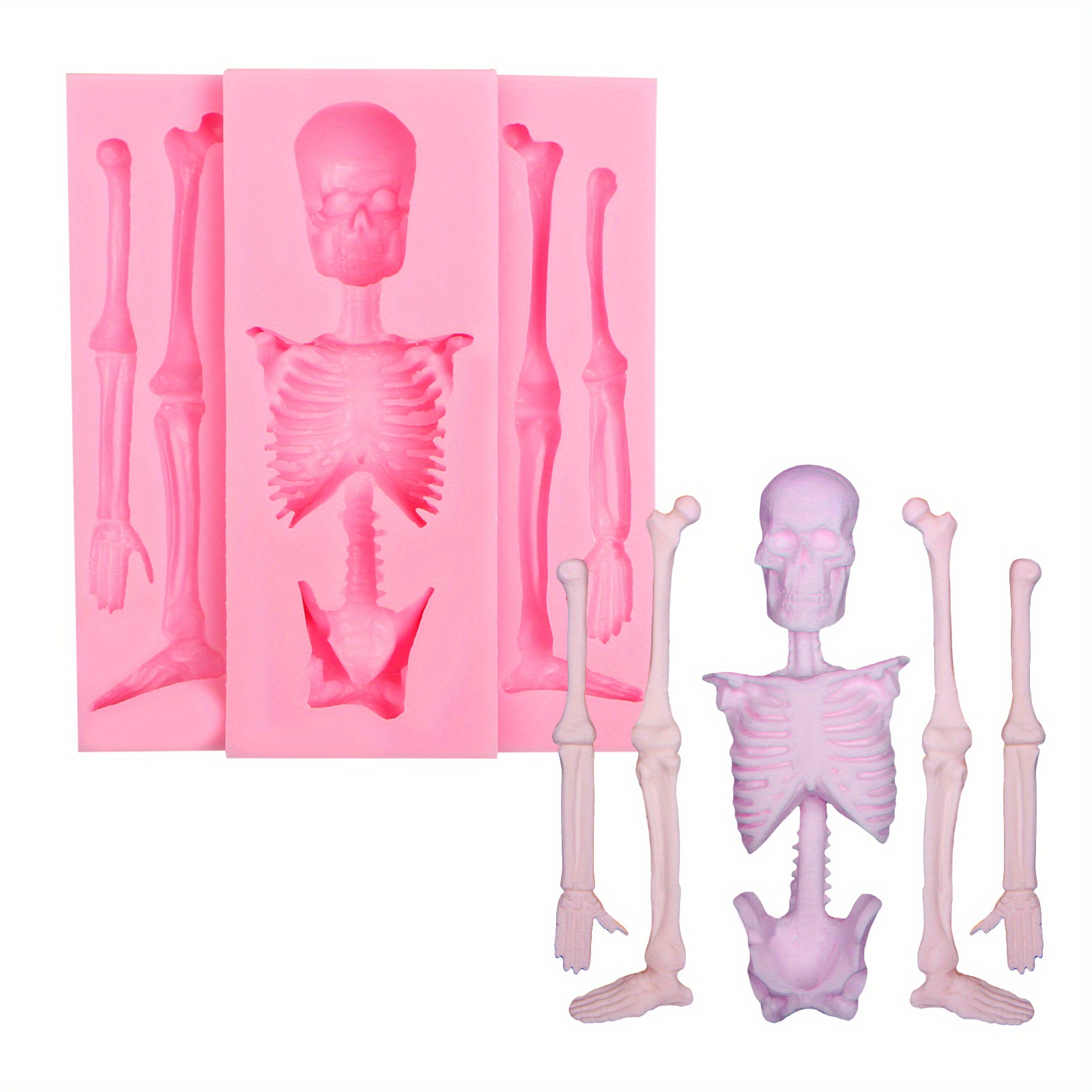 Skeleton Ice Tray Mold Resin Mold For Skull Decorative Cake - Temu