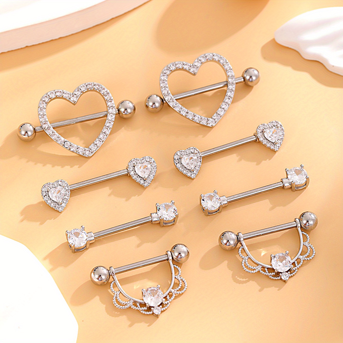 Nipple piercing jewelry for store sensitive skin