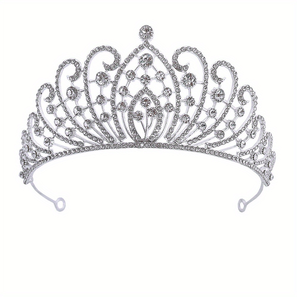 1pc Silber Zinklegierung Strass Krone Party Queen Haarschmuck, Elegante  Kristallkrone Braut Hochzeit Tiara Frauen, Ideale Geschenke - Spielzeug &  Spiele - Temu Germany