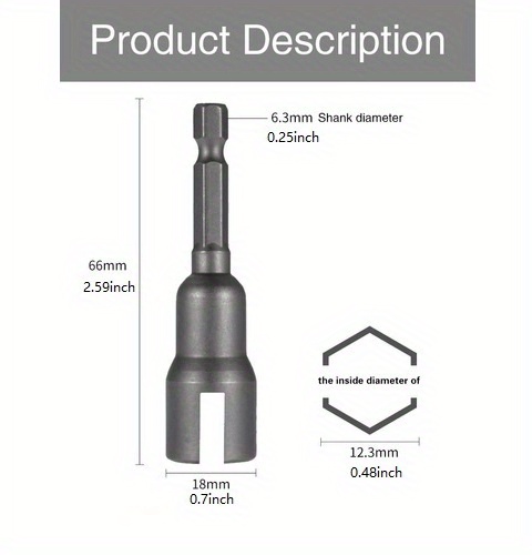 1pc Butterfly Bolt Socket Wrench 6 35mm Hex Shank Socket Adapter Nut ...