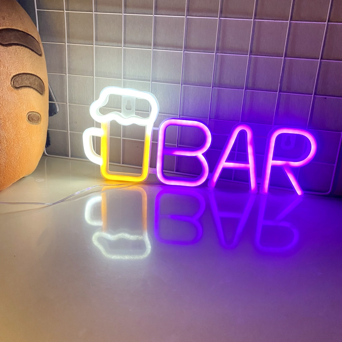 1 Stück Bar-LED-Schild, Neon-Bar-Schild 13,9 X 5,7 Zoll (ca. 35,5 X 14,5  Cm). Dekorieren Sie Hausbar, Bar, Party-Wanddekoration
