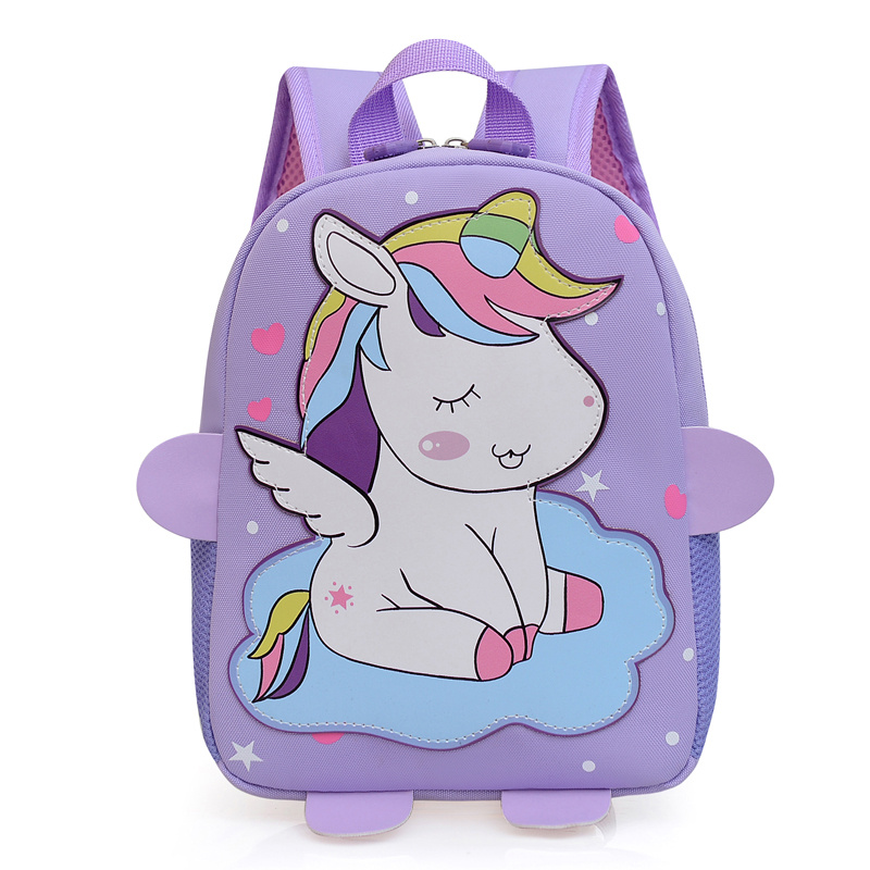 Kids Backpack Unicorn Dinosaur Pattern School Bag