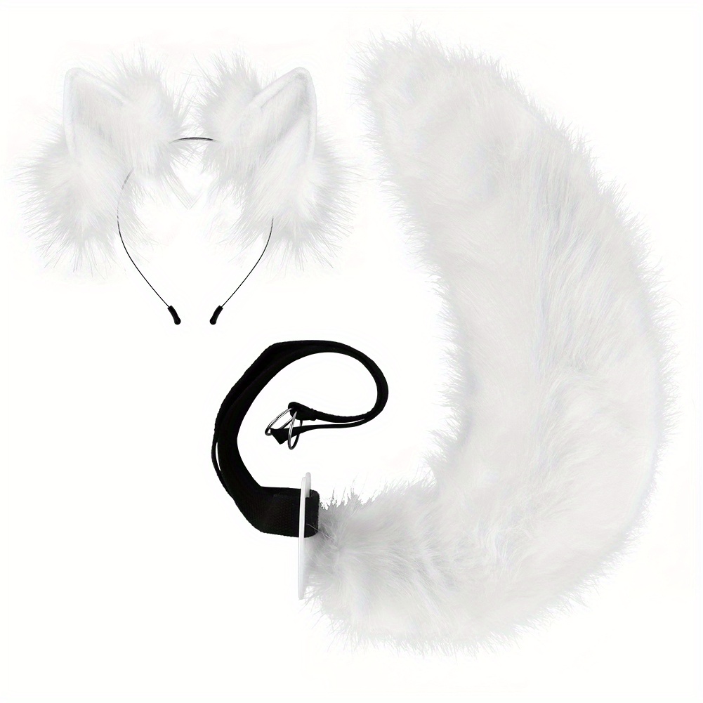 Handmade Cosplay Beast Ears Beast Set Props Fox Ears Hair Hoop Fox Tail  Accessories, Shop The Latest Trends