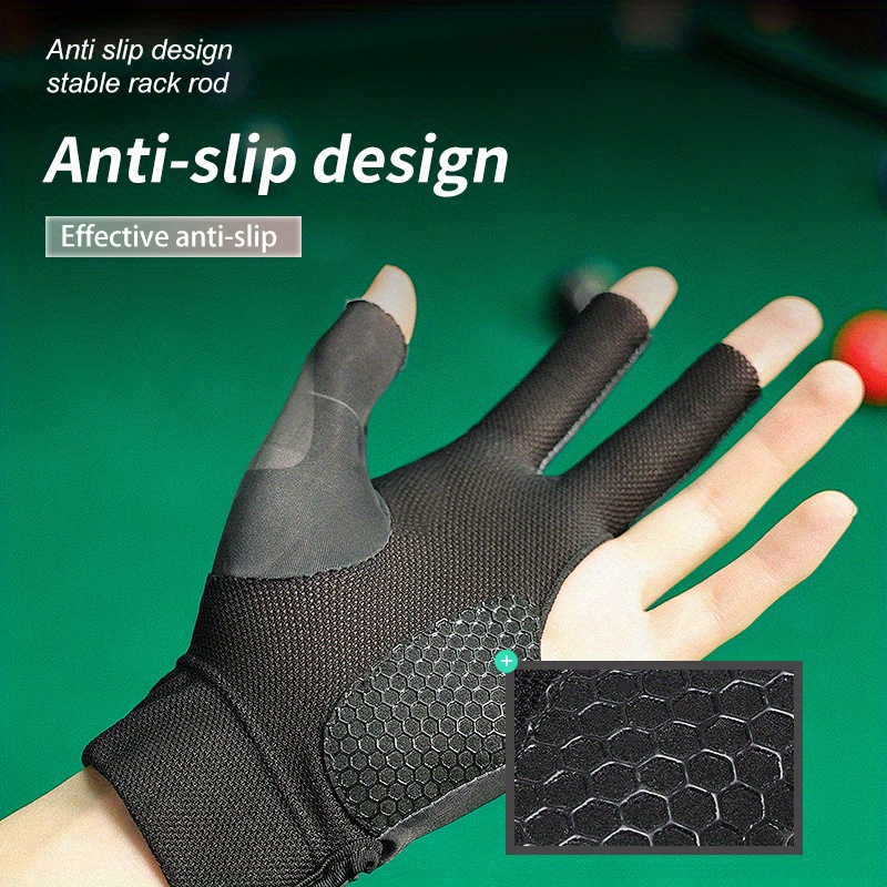 Billiards Gloves 3 Fingers Billiard Cue Glove For Shooters - Temu