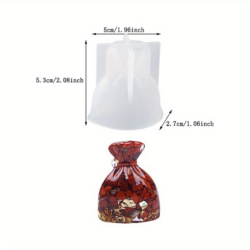 Image of 1 Pieces Bag Shape Silicone Mold, Wallet Shaped Resin Mold, Water Bag Epoxy Mould, Mini Cute Bag Moulds For Diy Craft Ornaments Charms Keychain Jewelry Car Hanging Pendant Making
