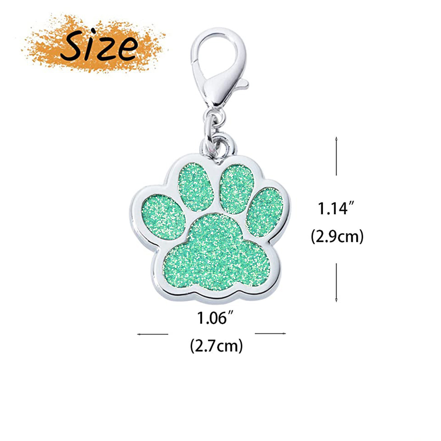 TEMU Medaglione per cani personalizzabile con di e glitter