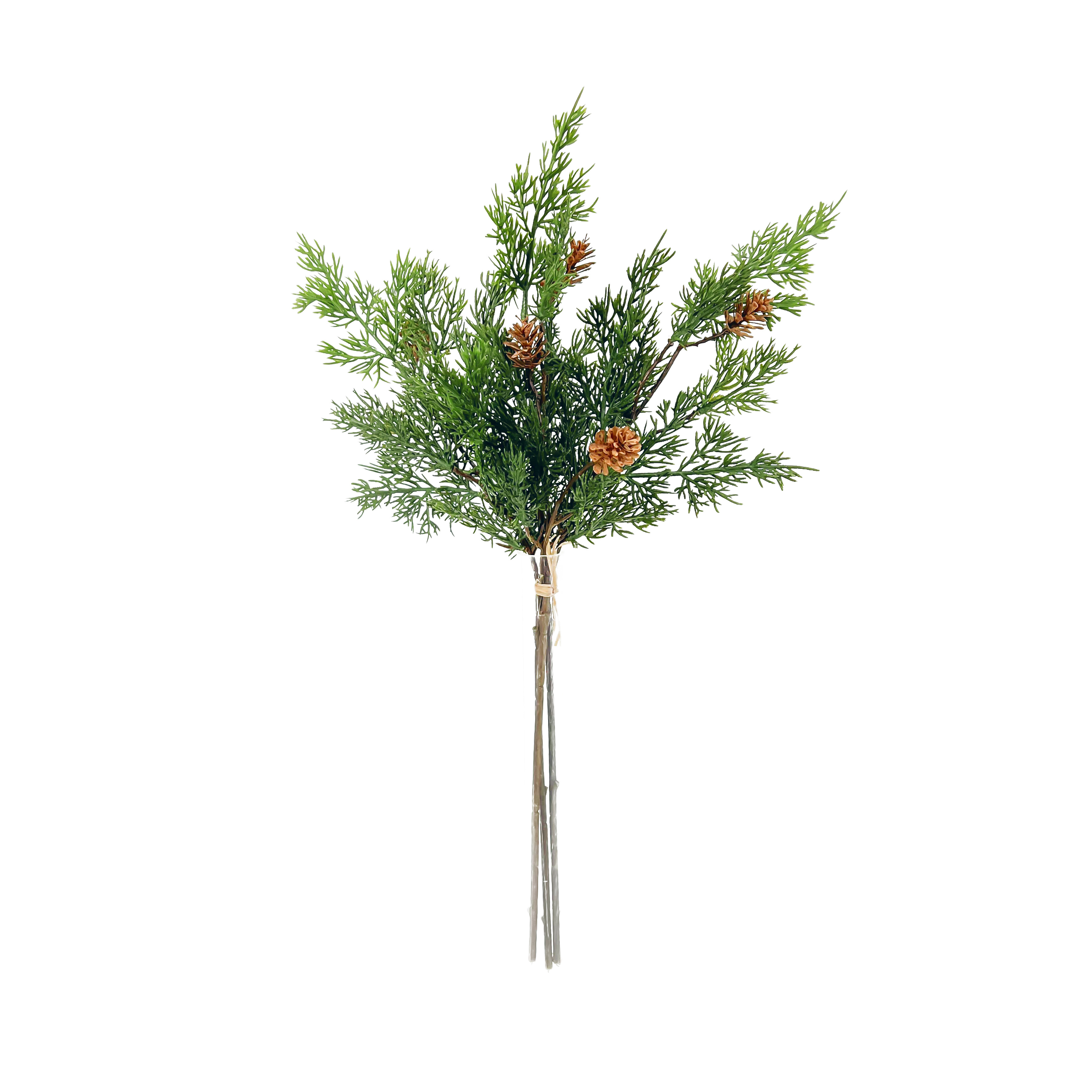 CICINUJOY 30pcs Artificial Pine Branches-13.7 Inches Fake Greenery Plants  Pine Sprigs-Faux Pine Leaves Picks (30pcs)