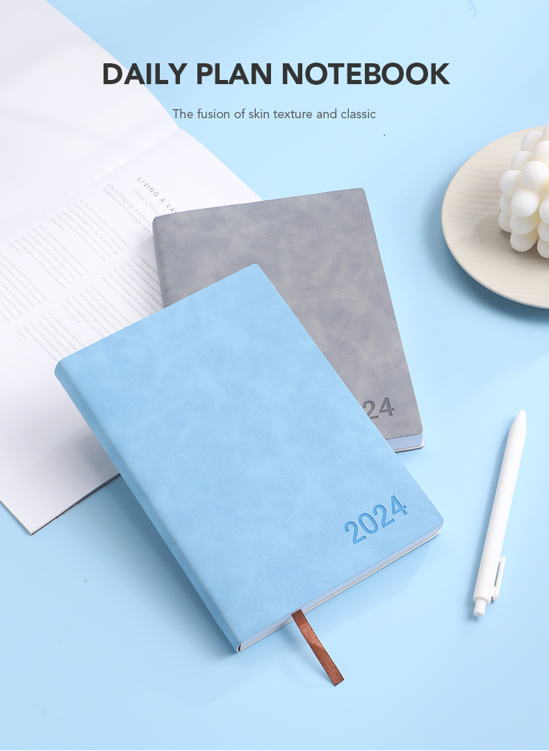 Vintage 2024 Daily Planner Notebook 365 Days Daily Agenda Planner