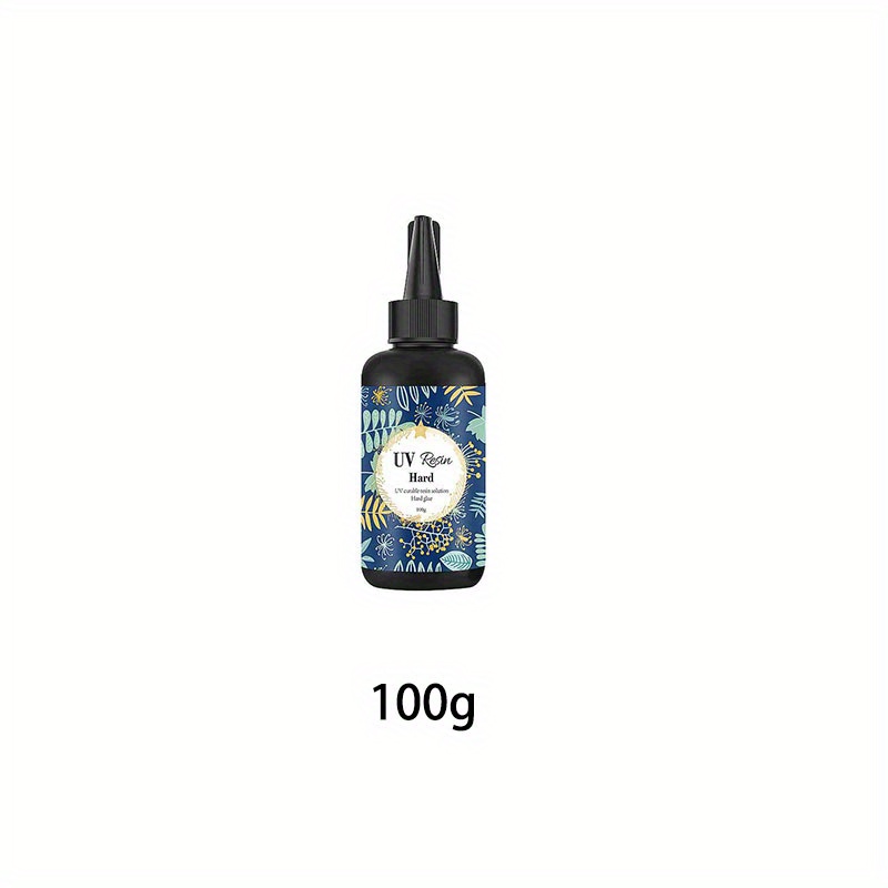Juego de resina epoxi UV sin olor de 3.4 fl oz con mini lámpara portátil  LED de 6 W, transparente, sin amarilleo, sin mezcla, resina UV, epoxi para