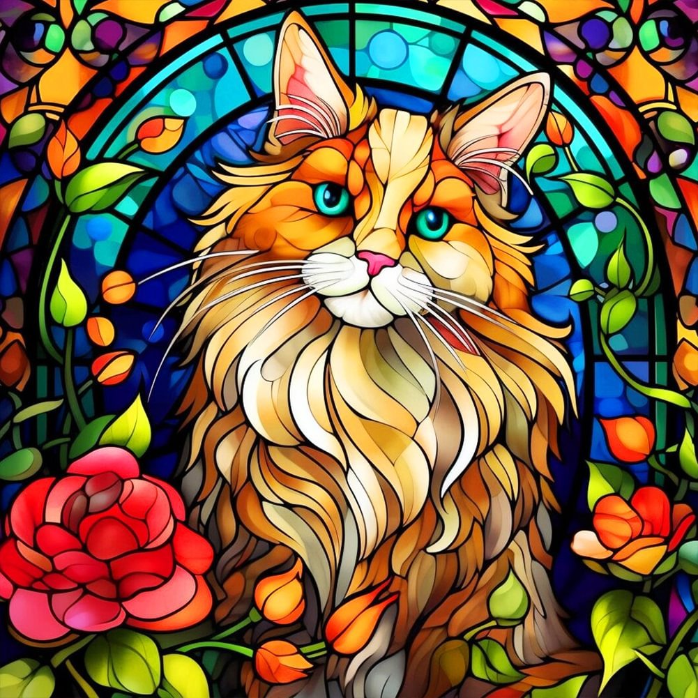 5d Diy Diamond Painting For Adults And Beginners Cat Diamond - Temu