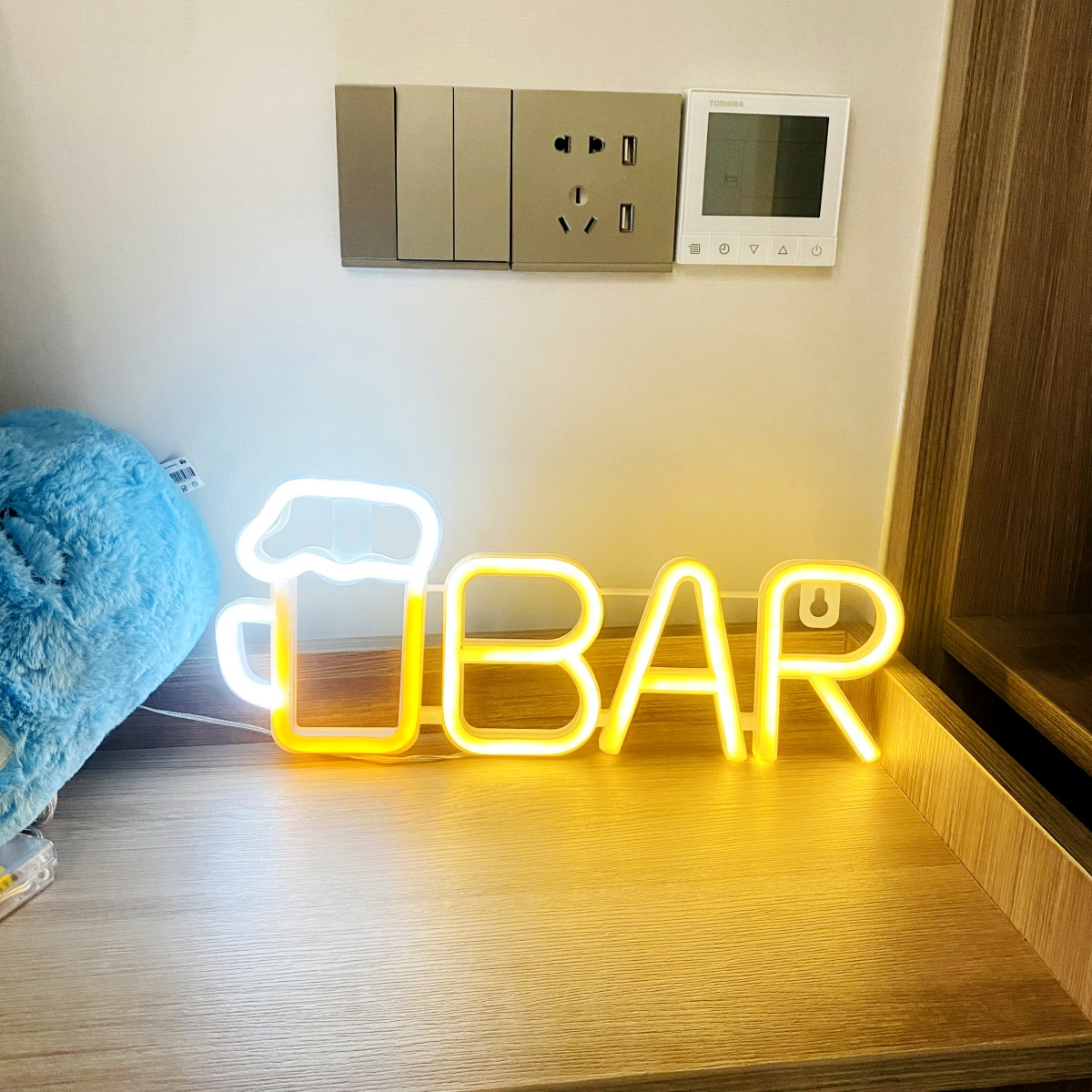 1pc Lampada Neon Led Backboard Decorazione Interna Caffè - Temu Italy