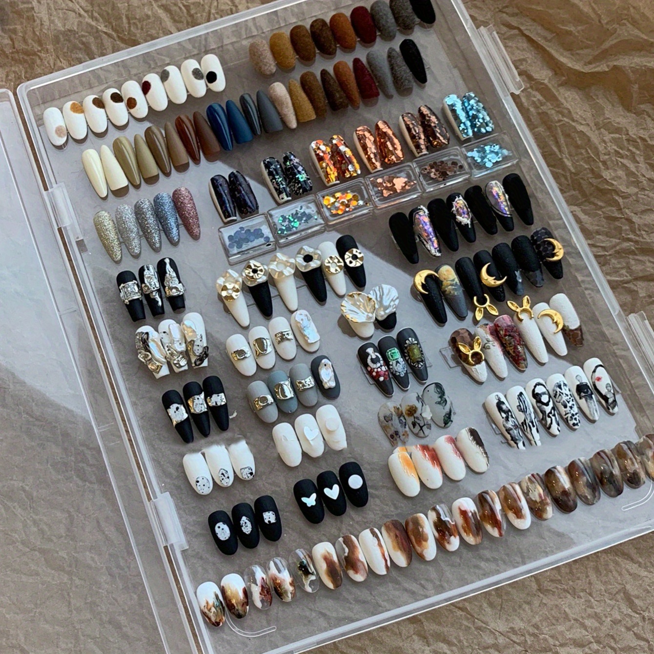 Press on Nail Organizer, Acrylic Nails Press Nails Display Storage