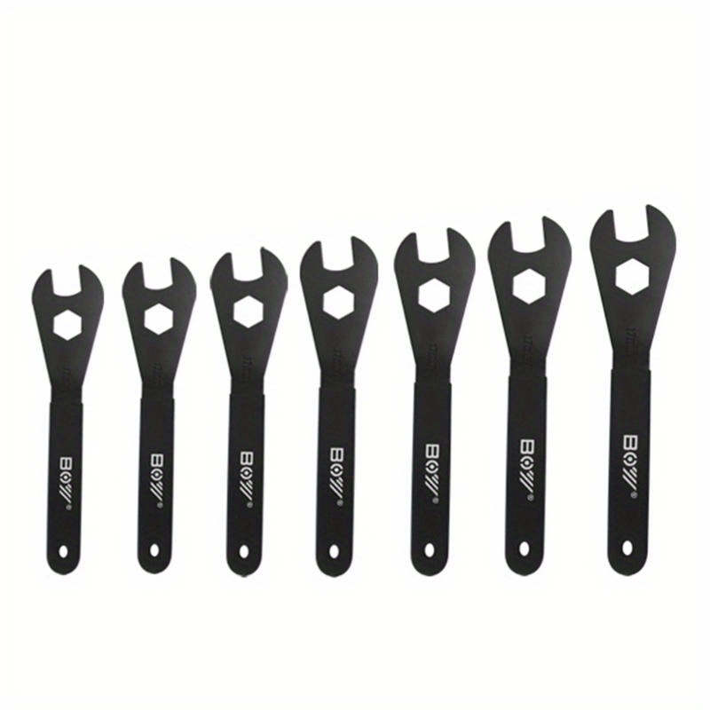 Set Of 7 Portable Cone Wrenches For Bicycle Axles, Manual Ratchet Spindle Tool, Accessory Kit For Outdoor Bicycle Maintenance