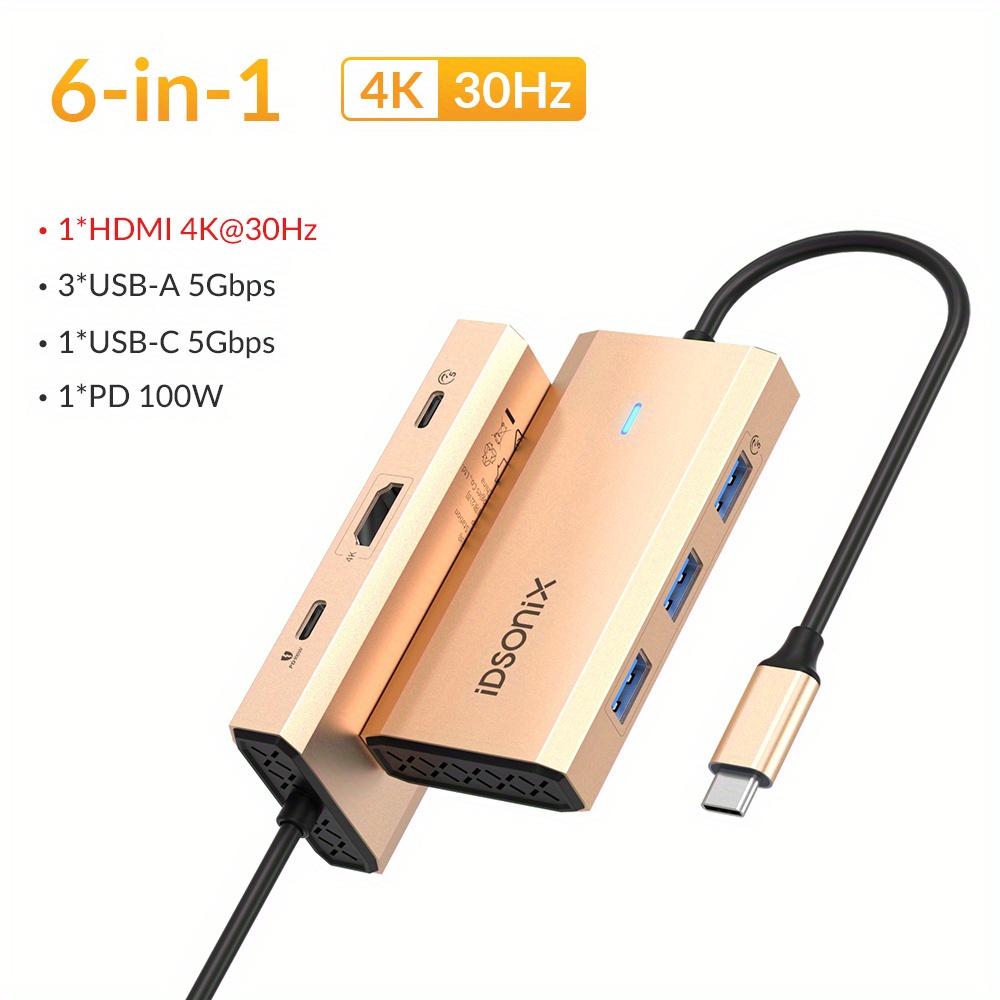 Usb C Hub Multiport Type C Docking Station Adapter - Temu