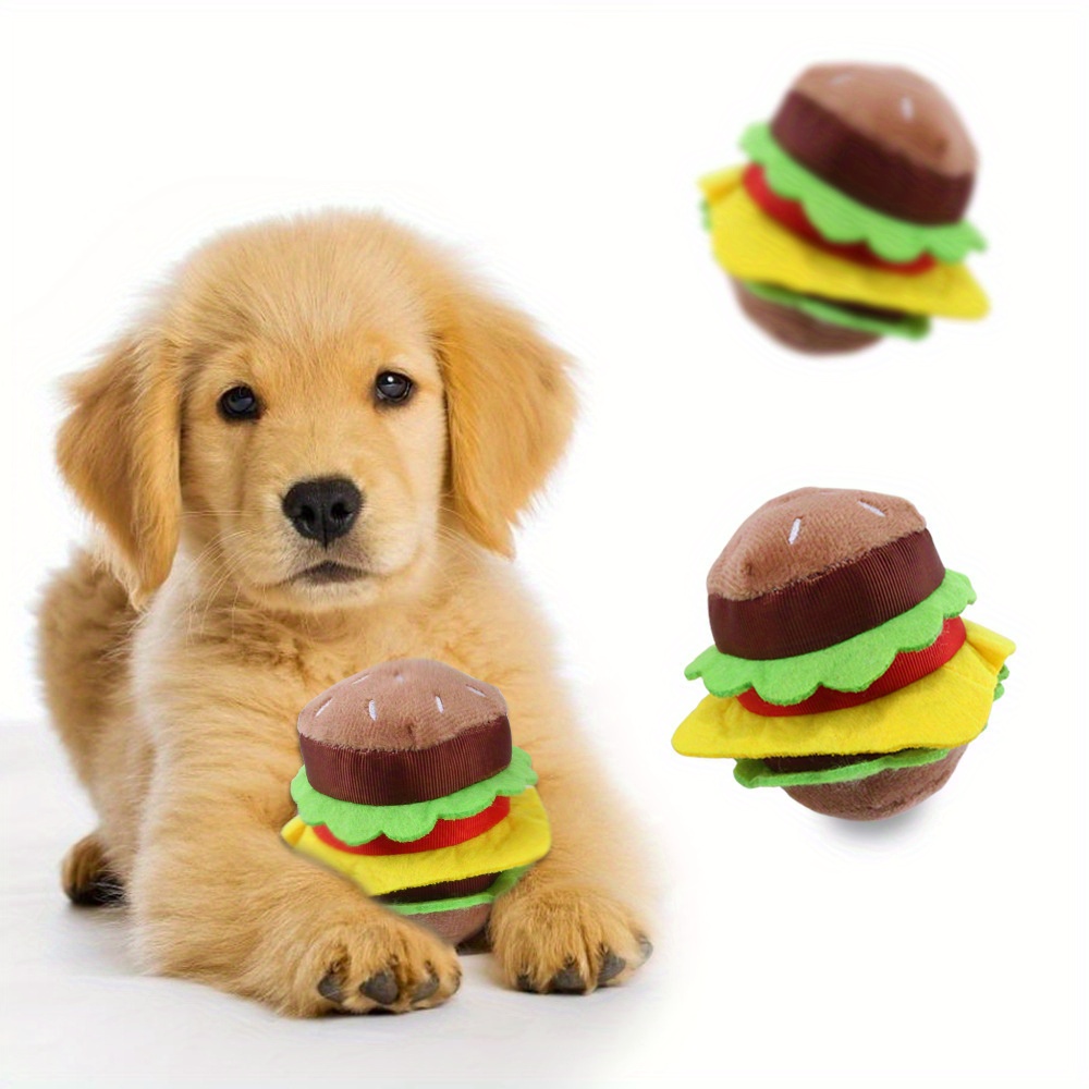 Pet Dogs Hamburger Toy Puppy Toys Dog Chew Toys Food Grade