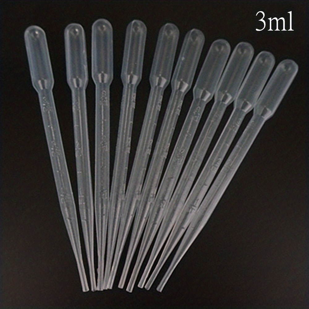 Pipettes de transfert jetables en plastique de 100 pièces - Dropper pour  les yeux gradués calibrés en plastique de 3 ml adapté à l'expérience