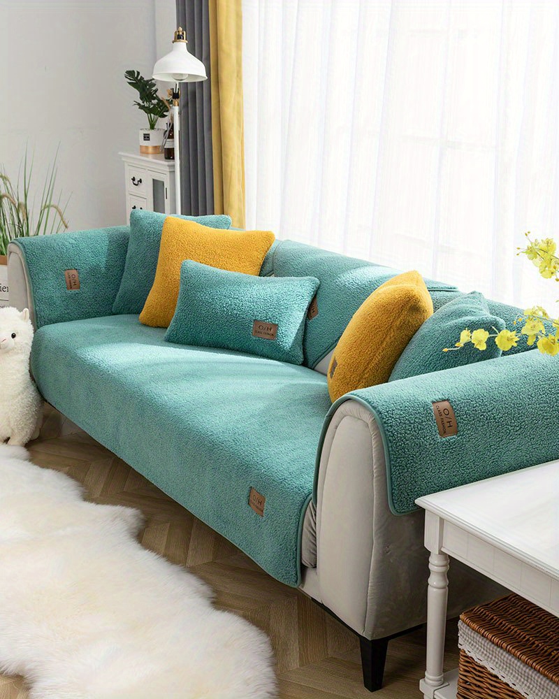 Sherpa Sofa Slipcover Sofa Couch Cover Plush Temu New Zealand