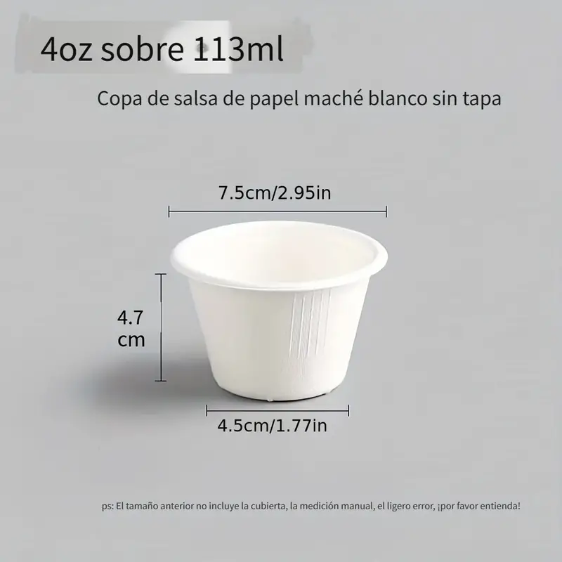 50pcs Tazas De Condimento Con Tapas Contenedores De Salsa - Temu